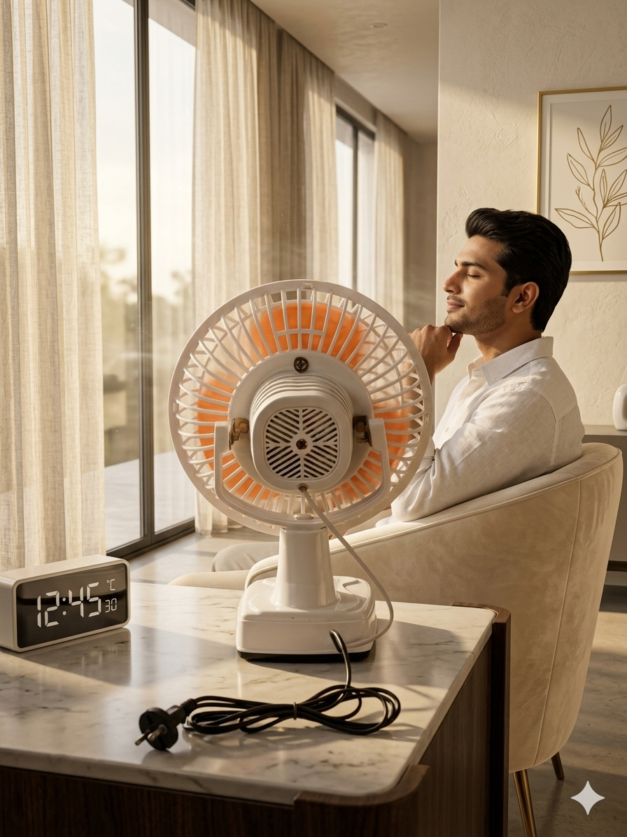 Elino Premium Quiet Table Fan | Compact Cooling for Home & Office